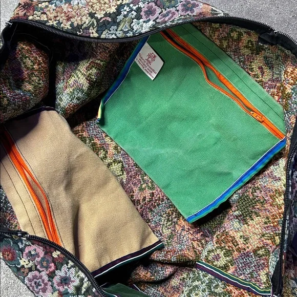 Vintage Victoria Rosenthal Design Floral Tapestry Weekender Bag - Picture 9 of 16